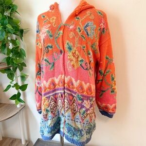 Together Bright Orange Knit Cardigan